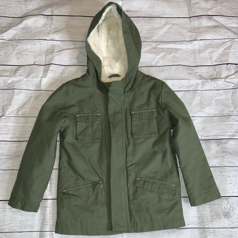 Army green toddler coat